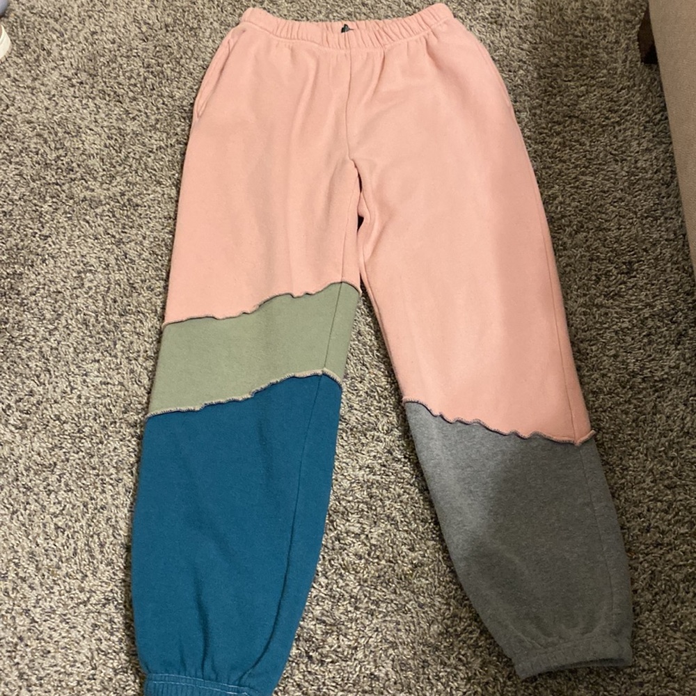 Joggers, wild fable, size: kids S, colors include: pink, gray & blue